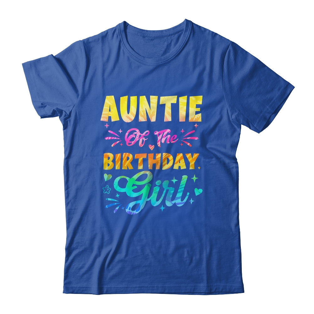 Auntie Of The Birthday Girl Tie Dye 1st Birthday Family Shirt & Hoodie | teecentury
