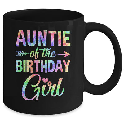 Auntie Of The Birthday Girl Tie Dye 1st Birthday Girl Family Mug | teecentury