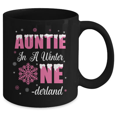 Auntie Of The Birthday Girl Winter Onederland 1st Birthday Mug | teecentury