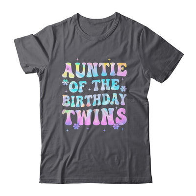 Auntie Of The Birthday Twins Girls Kids Party Retro Bday Shirt & Hoodie | teecentury