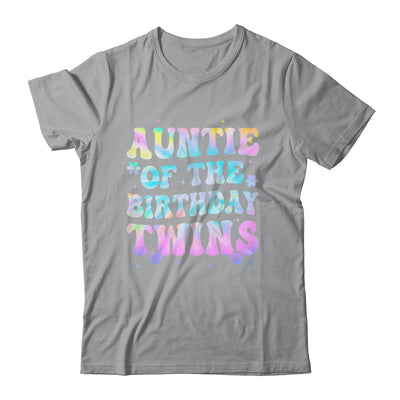 Auntie Of The Birthday Twins Girls Kids Party Retro Bday Shirt & Hoodie | teecentury