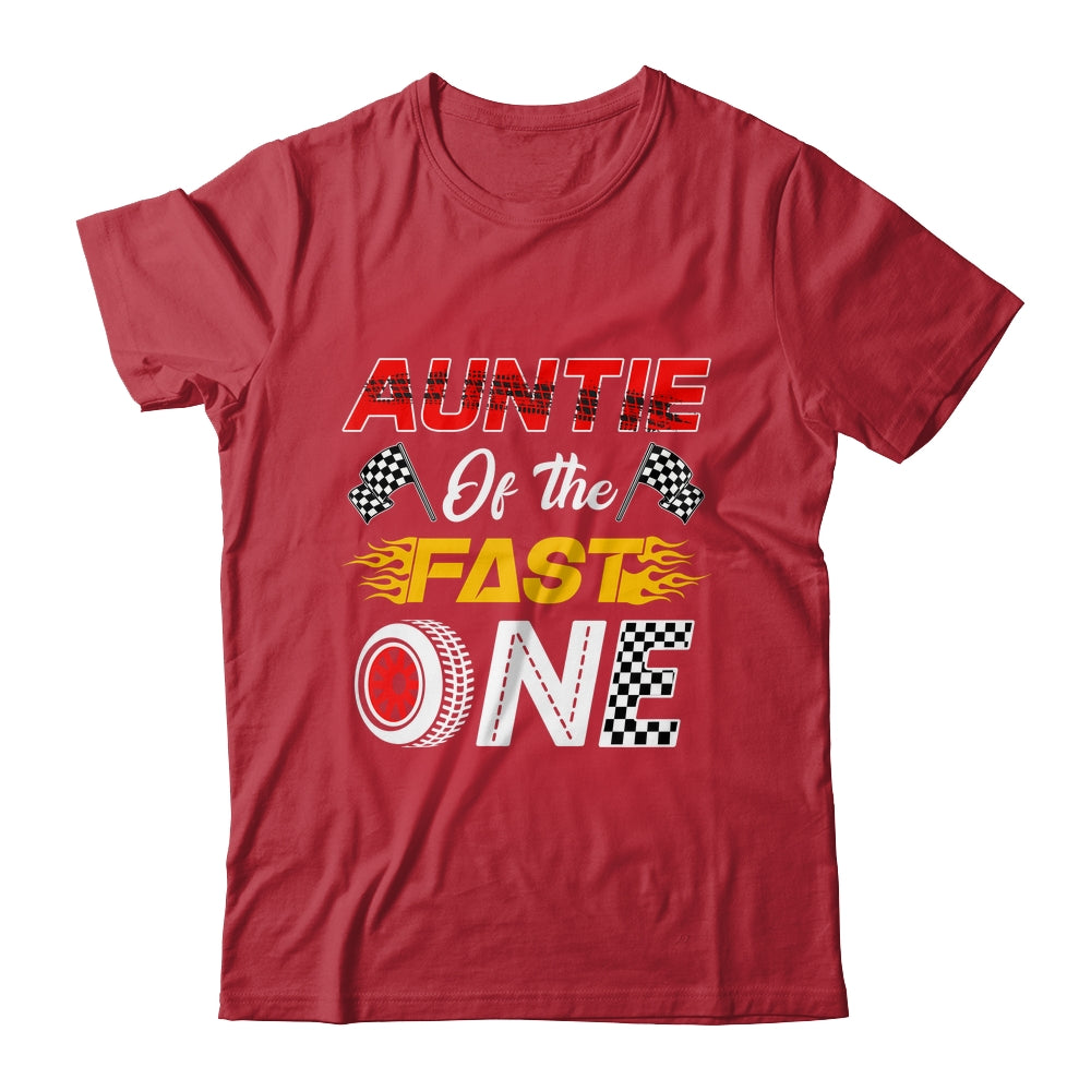 Auntie Of The Fast One 1st Birthday Race Car Family Shirt & Hoodie | teecentury