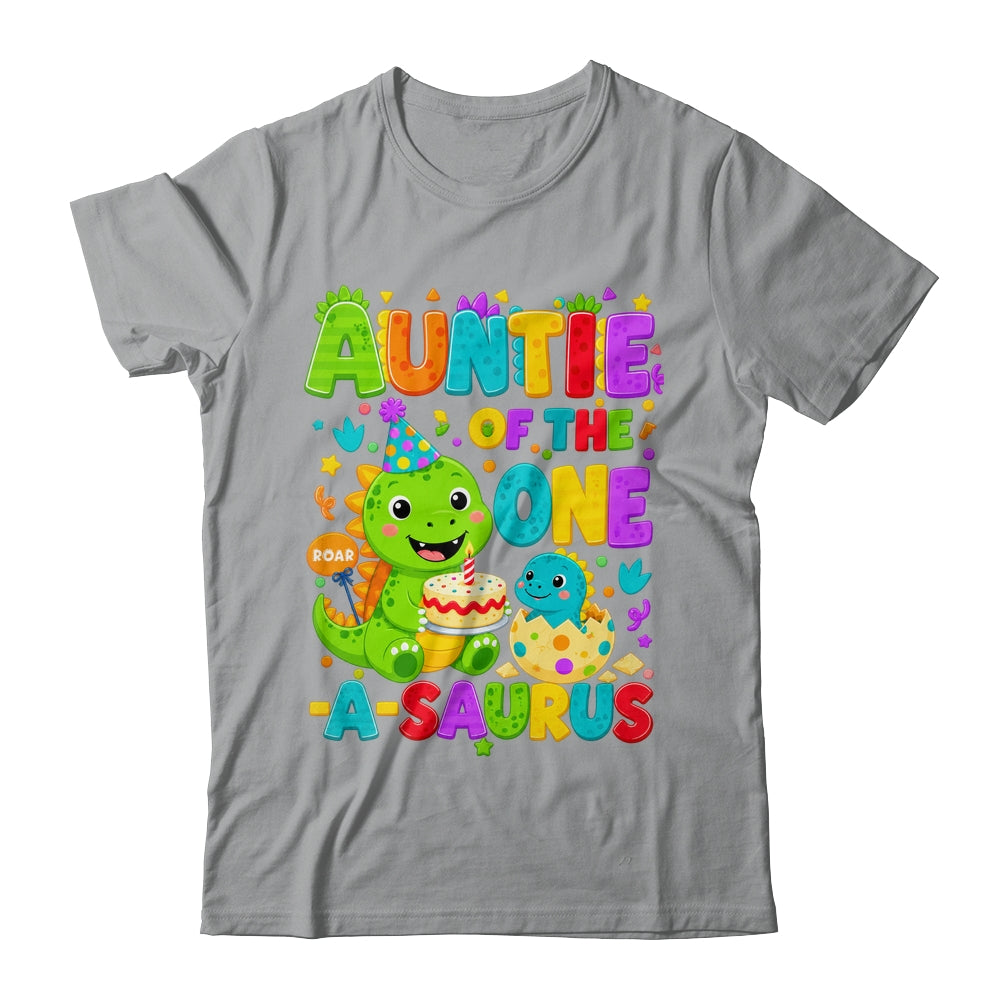Auntie Of The One-A-Saurus 1St Birthday Boy T-Rex Dinosaur Shirt & Hoodie | teecentury