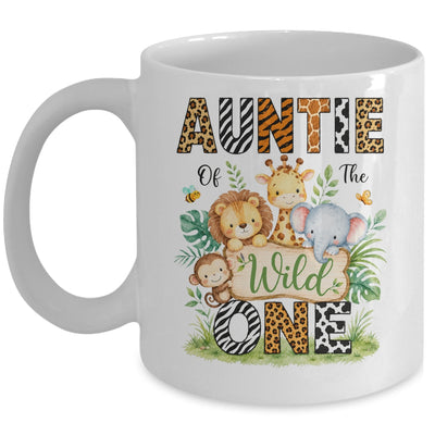 Auntie Of The Wild One First Birthday Boy Jungle Safari Mug | teecentury