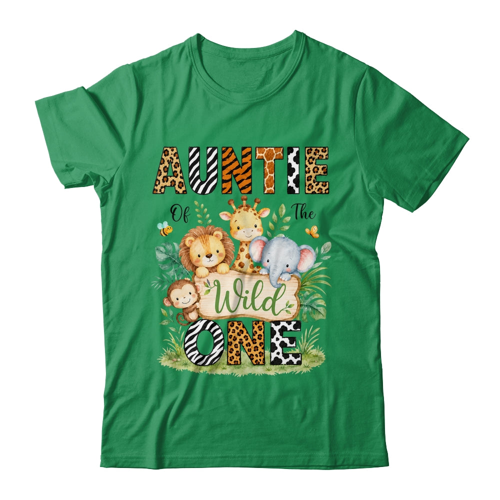 Auntie Of The Wild One First Birthday Boy Jungle Safari Shirt & Hoodie | teecentury
