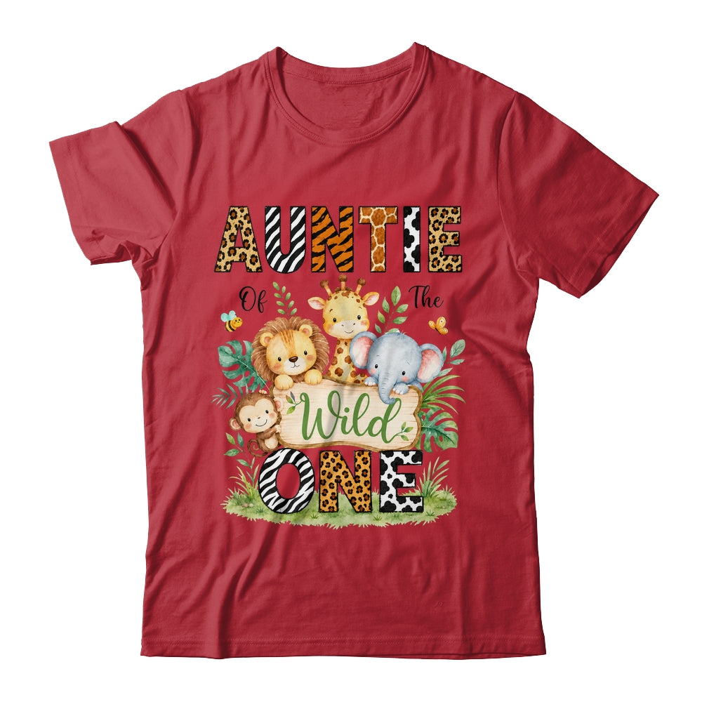 Auntie Of The Wild One First Birthday Boy Jungle Safari Shirt & Hoodie | teecentury