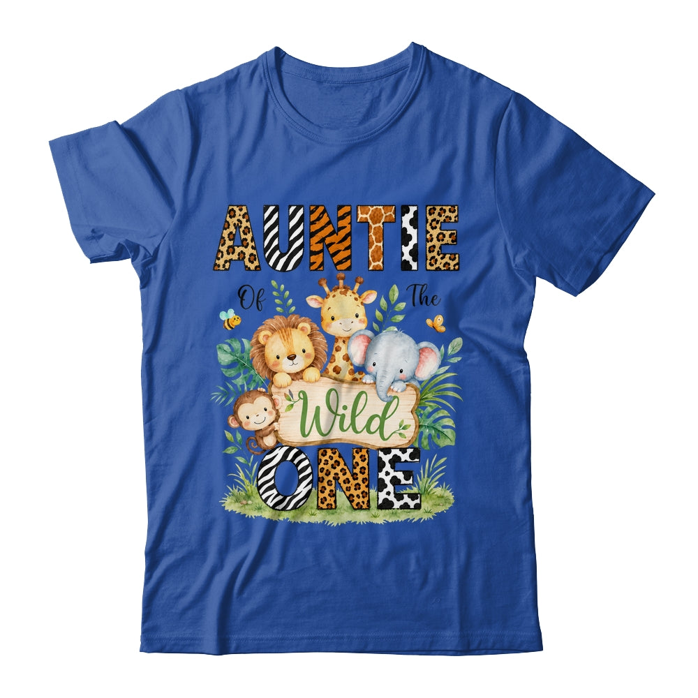 Auntie Of The Wild One First Birthday Boy Jungle Safari Shirt & Hoodie | teecentury