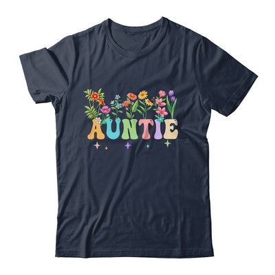 Auntie Women Wildflower Floral Design Auntie Mothers Day Shirt & Tank Top | teecentury