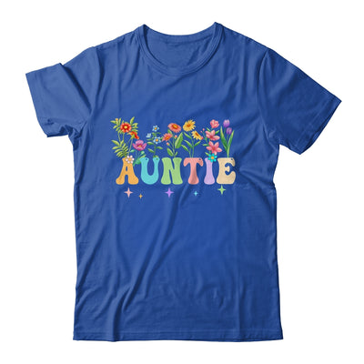 Auntie Women Wildflower Floral Design Auntie Mothers Day Shirt & Tank Top | teecentury