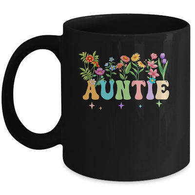 Auntie Women Wildflower Floral Design Auntie Mothers Day Mug | teecentury