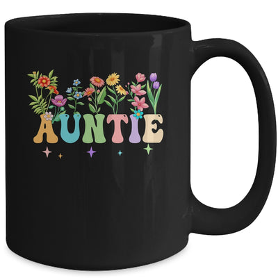 Auntie Women Wildflower Floral Design Auntie Mothers Day Mug | teecentury