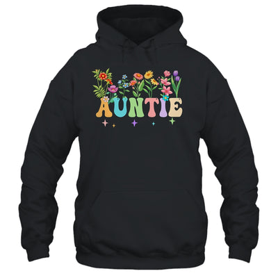 Auntie Women Wildflower Floral Design Auntie Mothers Day Shirt & Tank Top | teecentury