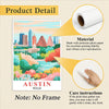 Austin Print Travel Poster Nature Texas City Souvenir Wall Art Landscape Painting Picture Suitable For Home Room Living Room Office Bedroom Decor Unframed | teecentury