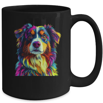 Australian Shepherd Dog Colorful Face Dog Lover Men Women Mug | teecentury