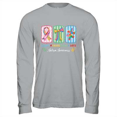 Autism Accept Understand Love Autism Mom Checker Bow Women Shirt & Hoodie | teecentury