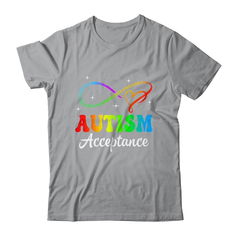 Autism Awareness Acceptance Infinity Symbol Men Women Kid Shirt & Tank Top | teecentury