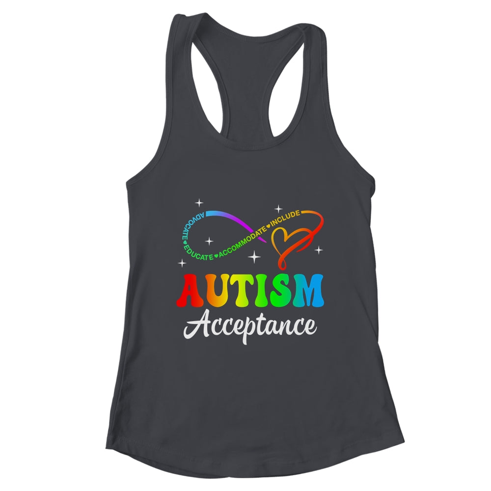 Autism Awareness Acceptance Infinity Symbol Men Women Kid Shirt & Tank Top | teecentury