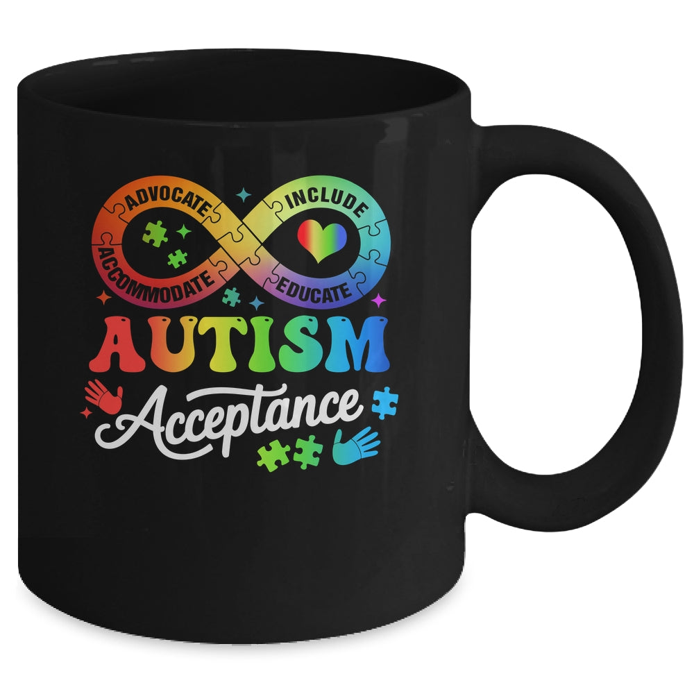 Autism Awareness Acceptance Infinity Symbol Men Women Kids Mug | teecentury