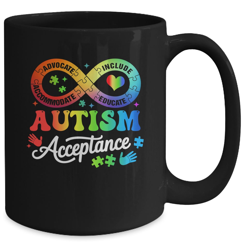 Autism Awareness Acceptance Infinity Symbol Men Women Kids Mug | teecentury