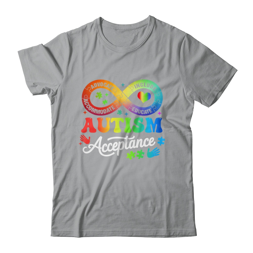 Autism Awareness Acceptance Infinity Symbol Men Women Kids Shirt & Hoodie | teecentury