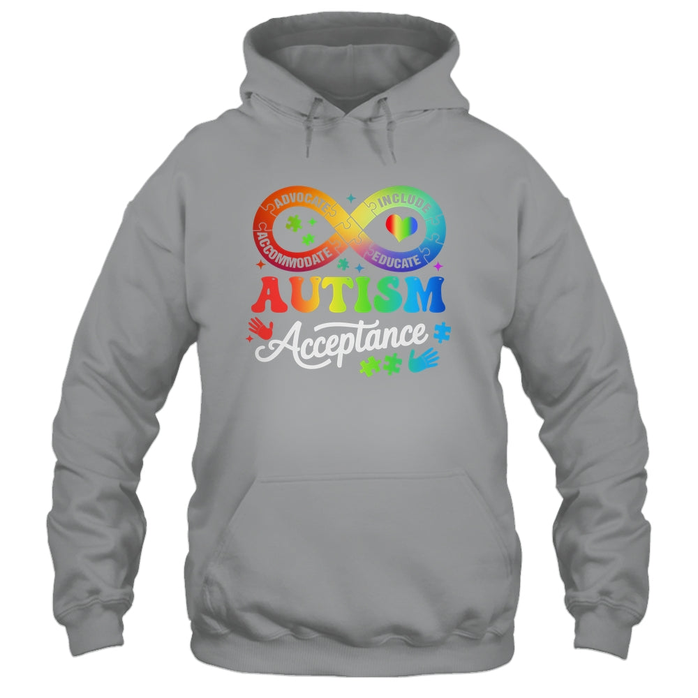 Autism Awareness Acceptance Infinity Symbol Men Women Kids Shirt & Hoodie | teecentury