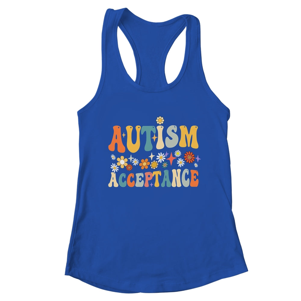 Autism Awareness Acceptance Special Education Teacher Groovy Shirt & Tank Top | teecentury
