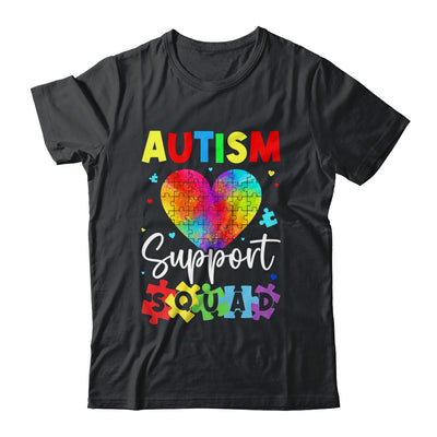 Autism Awareness Autism Squad Support Team Colorful Puzzle Shirt & Tank Top | teecentury