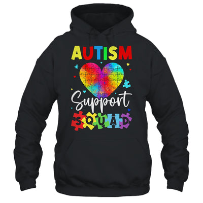 Autism Awareness Autism Squad Support Team Colorful Puzzle Shirt & Tank Top | teecentury