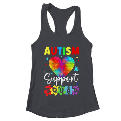 Autism Awareness Autism Squad Support Team Colorful Puzzle Shirt & Tank Top | teecentury
