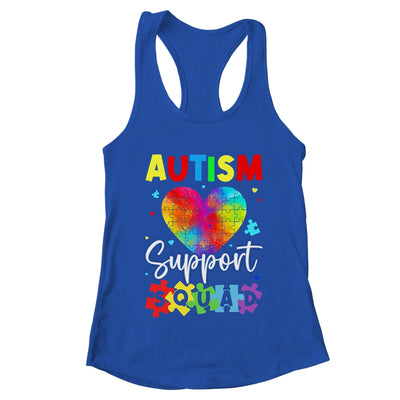Autism Awareness Autism Squad Support Team Colorful Puzzle Shirt & Tank Top | teecentury