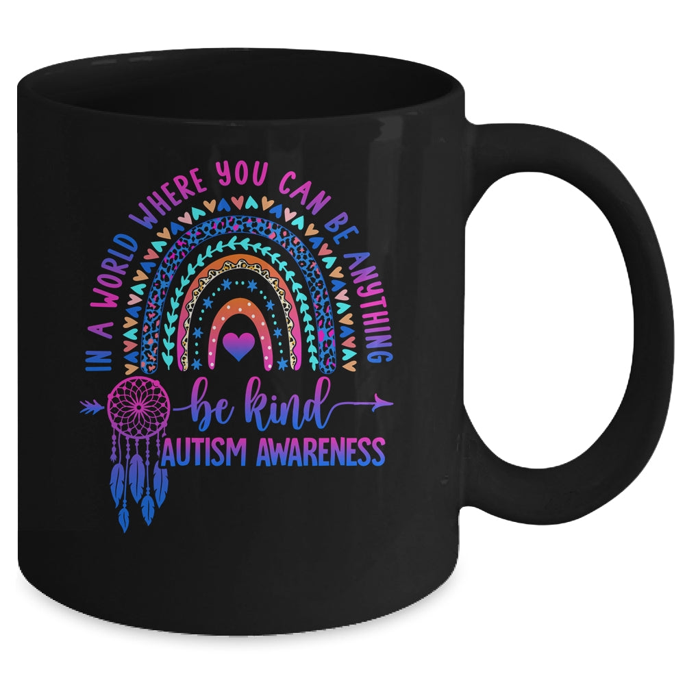 Autism Awareness Be Kind Leopard Rainbow Choose Kindness Mug | teecentury