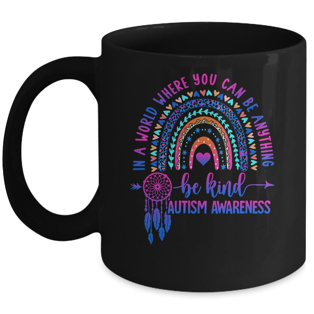Autism Awareness Be Kind Leopard Rainbow Choose Kindness Mug | teecentury