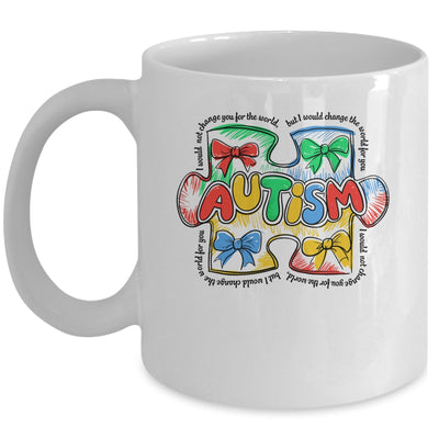 Autism Awareness Coquette Bow Retro Teacher Autism Education Mug | teecentury