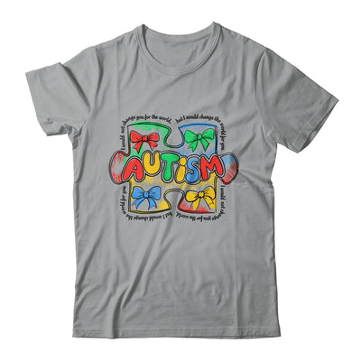Autism Awareness Coquette Bow Retro Teacher Autism Education Shirt & Hoodie | teecentury