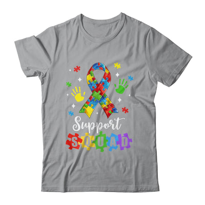 Autism Awareness Month Ribbon Support Squad Womens Kids Shirt & Tank Top | teecentury