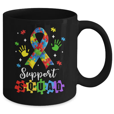 Autism Awareness Month Ribbon Support Squad Womens Kids Mug | teecentury