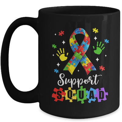 Autism Awareness Month Ribbon Support Squad Womens Kids Mug | teecentury