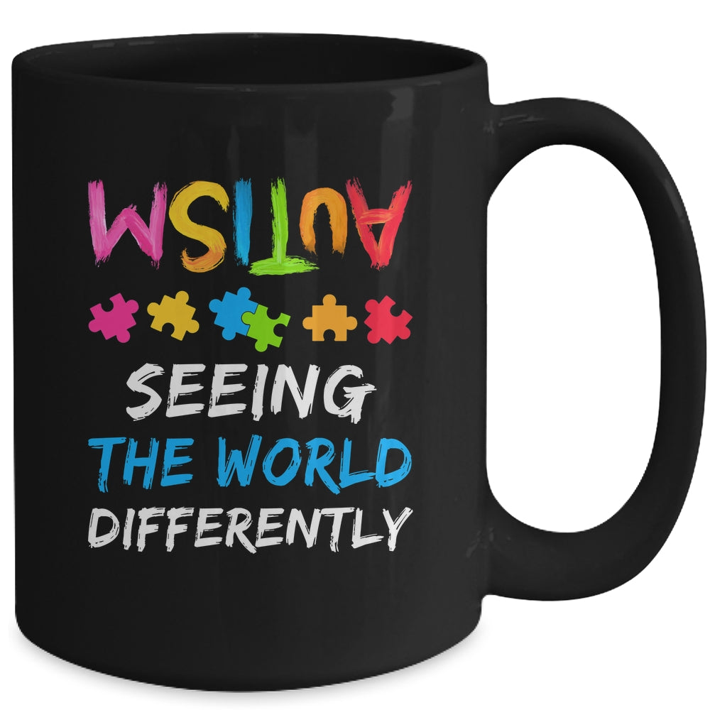 Autism Awareness Month Support Seeing The World Differently Mug | teecentury