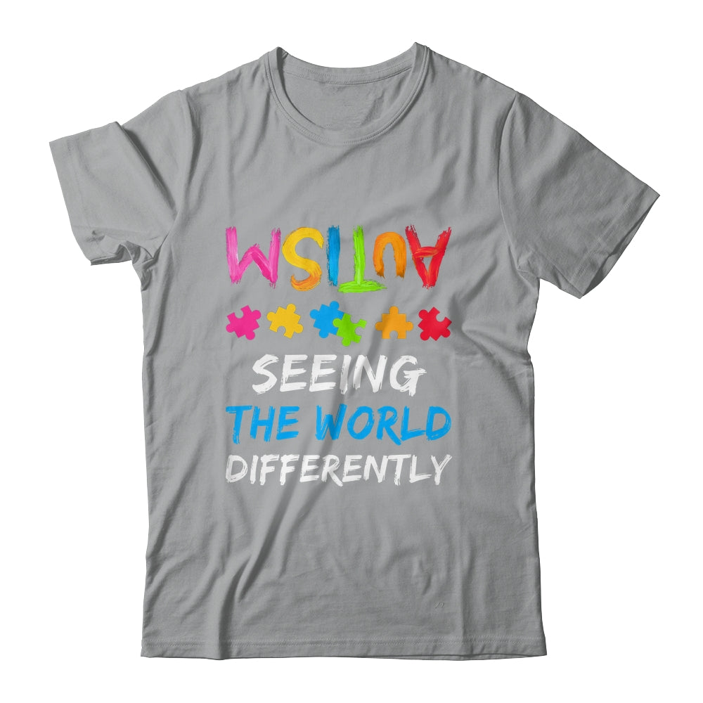 Autism Awareness Month Support Seeing The World Differently Shirt & Hoodie | teecentury