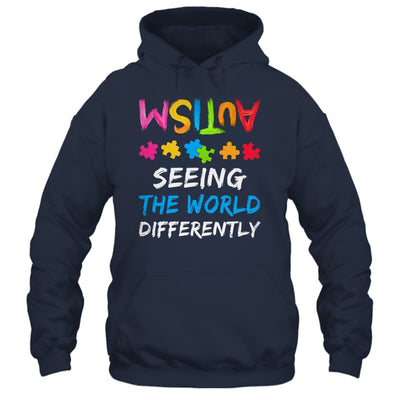 Autism Awareness Month Support Seeing The World Differently Shirt & Hoodie | teecentury