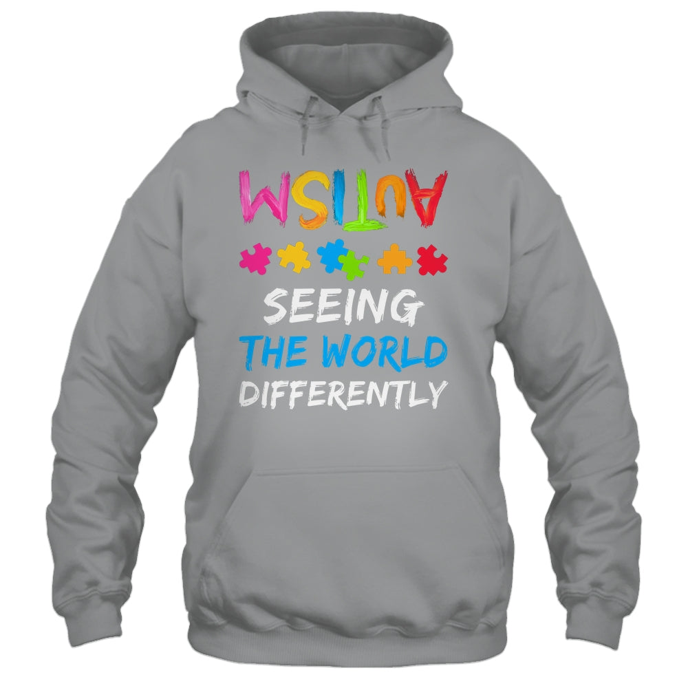 Autism Awareness Month Support Seeing The World Differently Shirt & Hoodie | teecentury