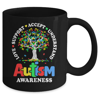 Autism Awareness Month Tree Love Support Accept Understand Mug | teecentury
