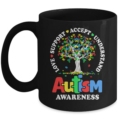 Autism Awareness Month Tree Love Support Accept Understand Mug | teecentury