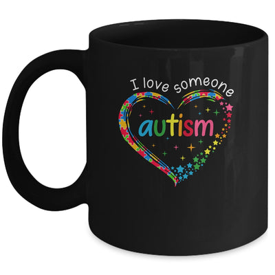 Autism Awareness Puzzle Heart I Love Someone With Autism Mug | teecentury