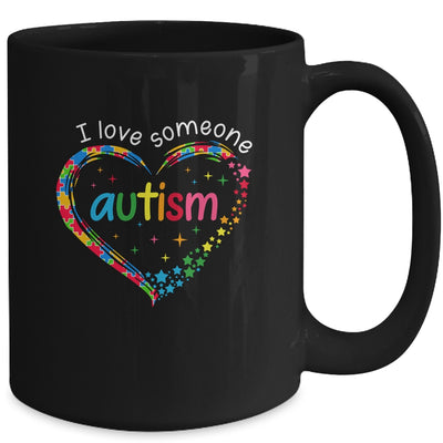 Autism Awareness Puzzle Heart I Love Someone With Autism Mug | teecentury