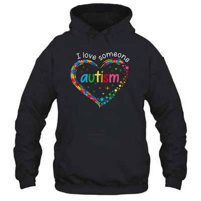 Autism Awareness Puzzle Heart I Love Someone With Autism Shirt & Tank Top | teecentury