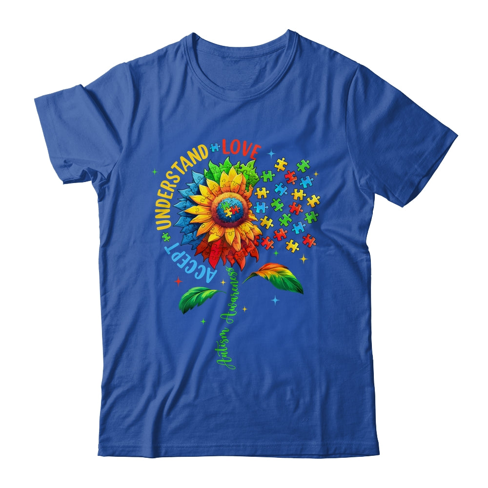 Autism Awareness Sunflower Men Women Kids Autism Sunflower Shirt & Tank Top | teecentury