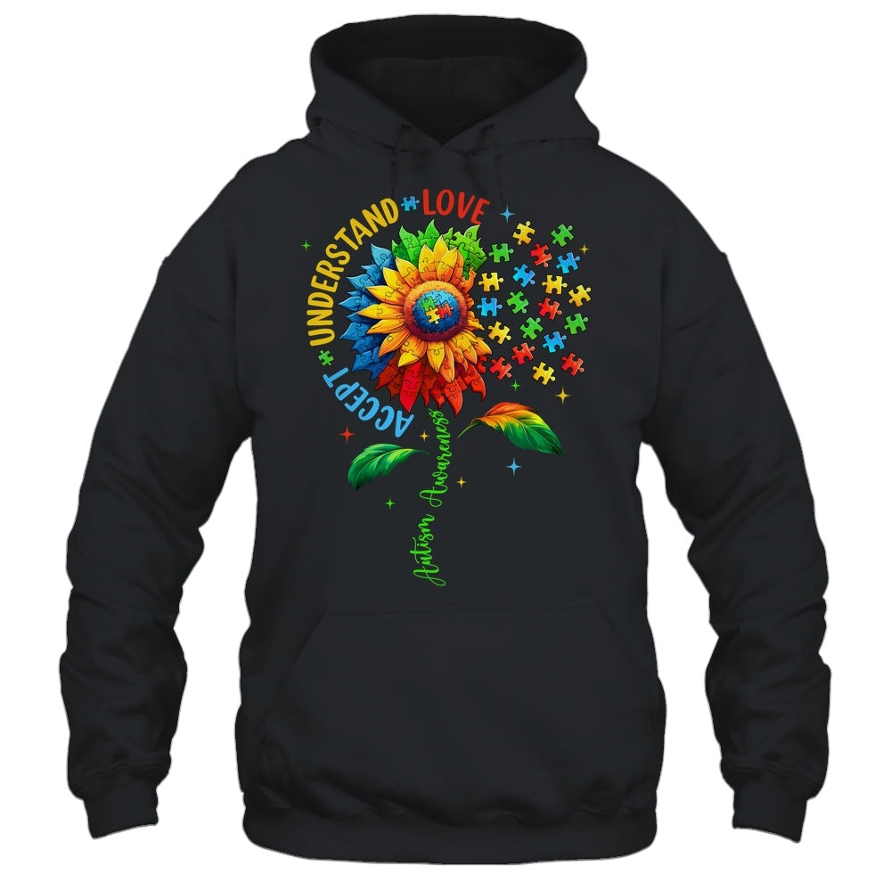 Autism Awareness Sunflower Men Women Kids Autism Sunflower Shirt & Tank Top | teecentury