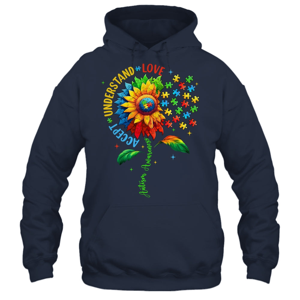 Autism Awareness Sunflower Men Women Kids Autism Sunflower Shirt & Tank Top | teecentury