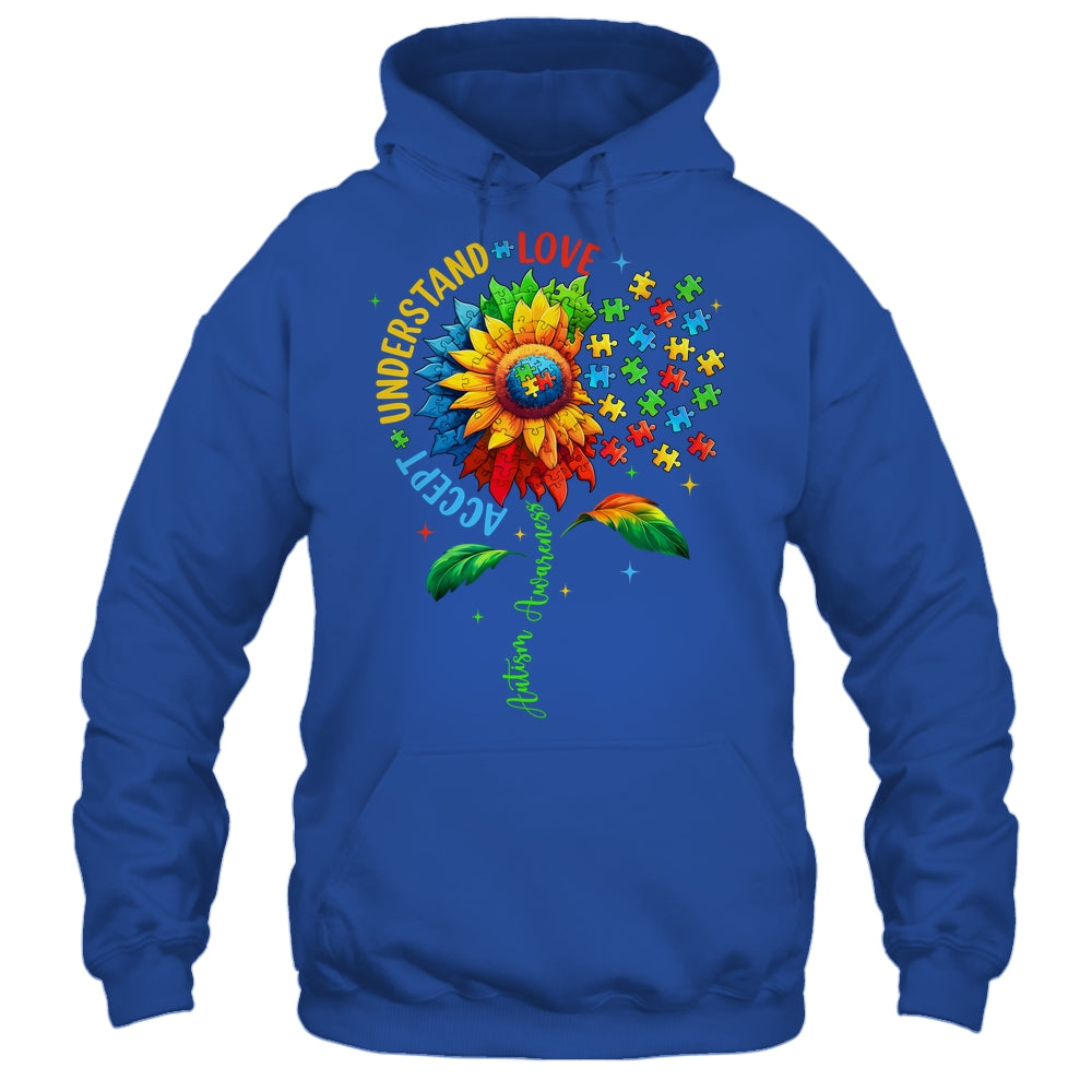 Autism Awareness Sunflower Men Women Kids Autism Sunflower Shirt & Tank Top | teecentury